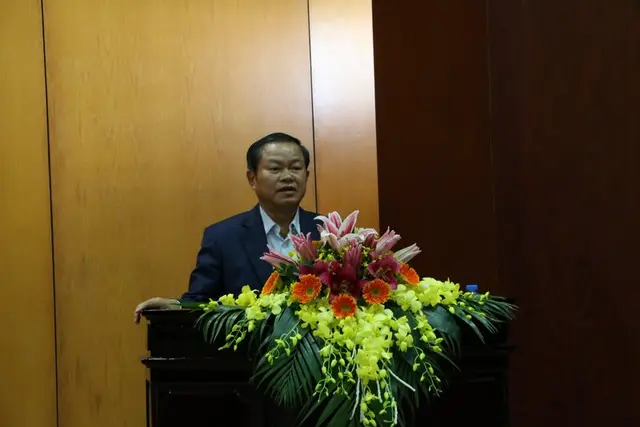 Phó chủ tịch Quốc hội Đỗ Bá Tỵ - phát biểu tại buổi gặp mặt đầu xuân tại tập đoàn Dabaco Việt Nam