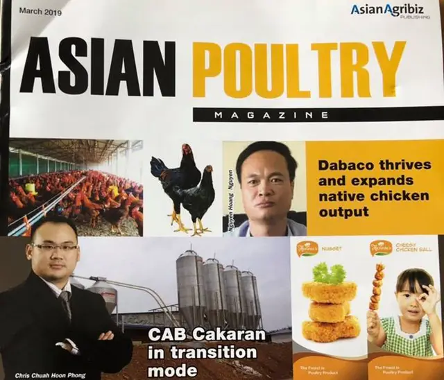 Gà giống Dabaco lên tạp chí Asian Poultry