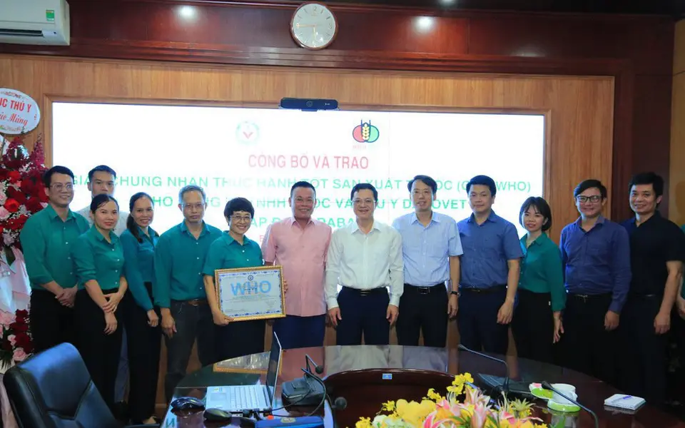 Nhà máy vắc xin Dacovet – Tập đoàn Dabaco được trao chứng nhận Thực hành tốt sản xuất thuốc (GMP-WHO)