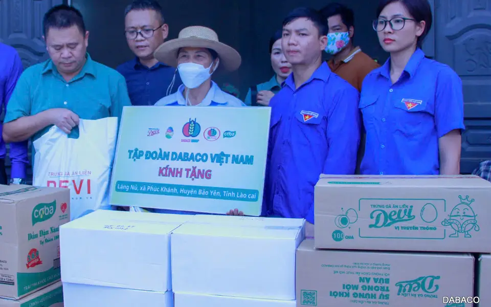 Dabaco mỗi CBCNV ủng hộ 1 ngày lương, tích cực triển khai hàng loạt các hoạt động hỗ trợ đồng bào bị ảnh hưởng bởi cơn bão số 3