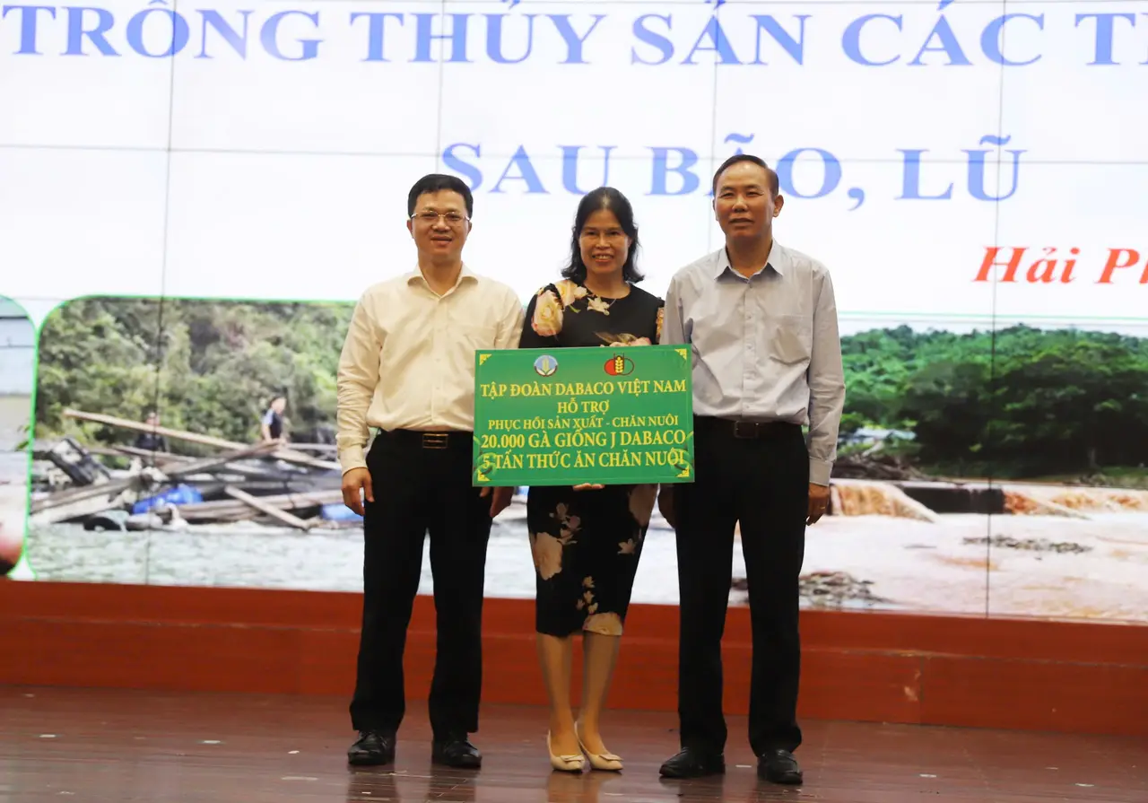 Dabaco tiên phong hỗ trợ bà con khôi phục sản xuất chăn nuôi và nuôi trồng thủy sản sau bão lũ