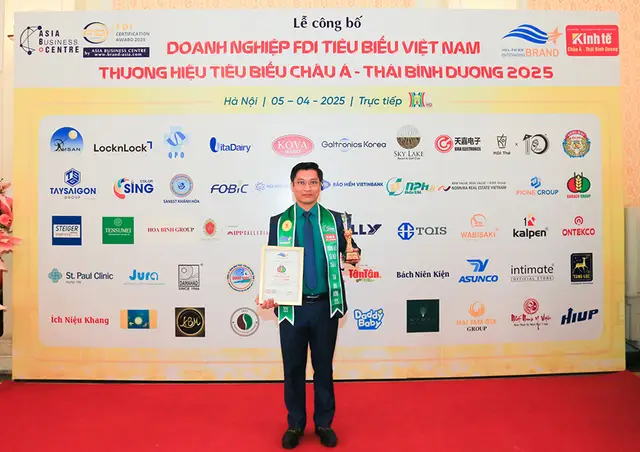 Tập đoàn Dabaco được vinh danh top 10 Thương hiệu tiêu biểu châu Á - Thái Bình Dương 2025