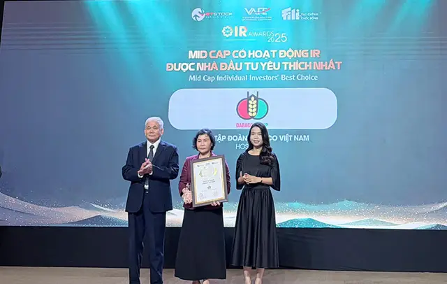 Dabaco tỏa sáng tại IR Awards 2025, khẳng định tầm vóc doanh nghiệp nông nghiệp hàng đầu