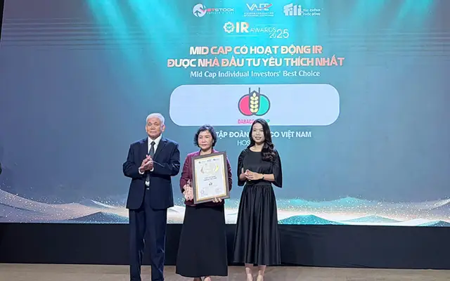 Dabaco tỏa sáng tại IR Awards 2025, khẳng định tầm vóc doanh nghiệp nông nghiệp hàng đầu